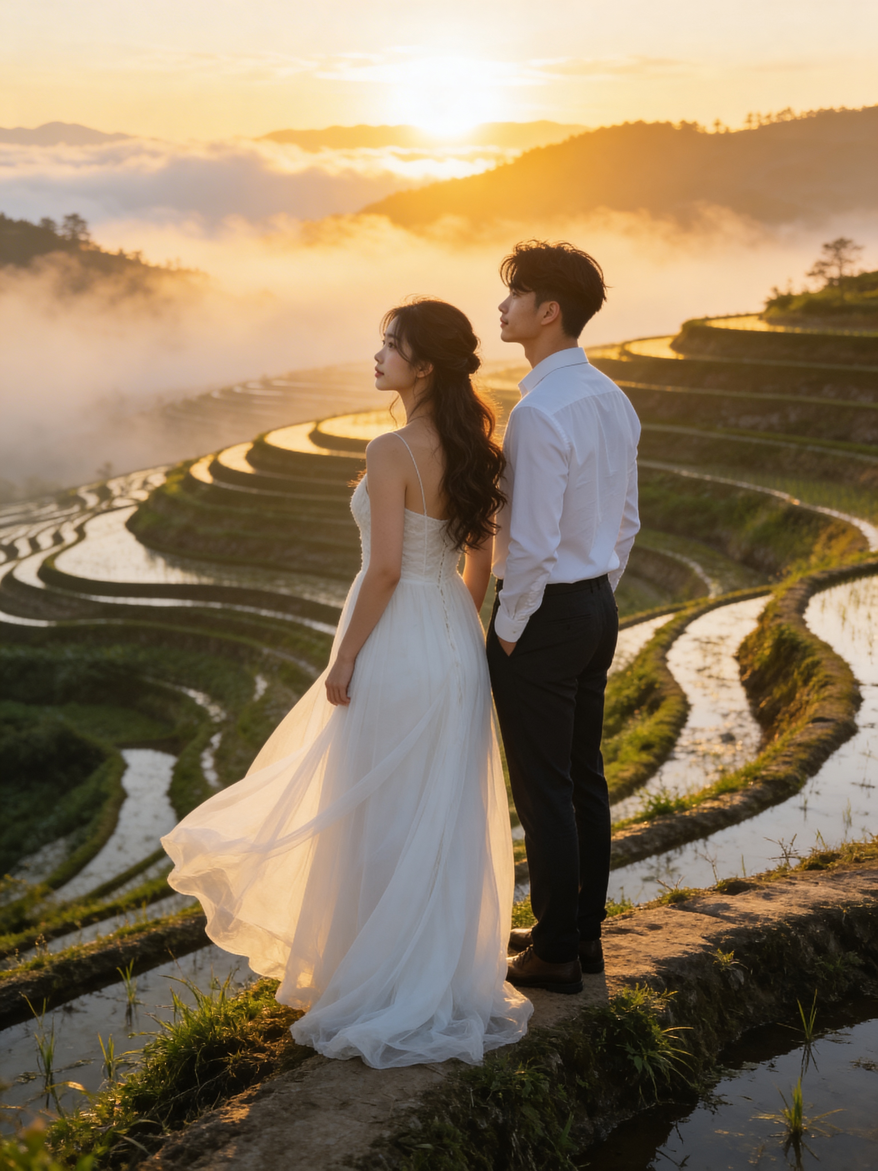 Terraced Fields Dawn - Outdoor Wedding Photos