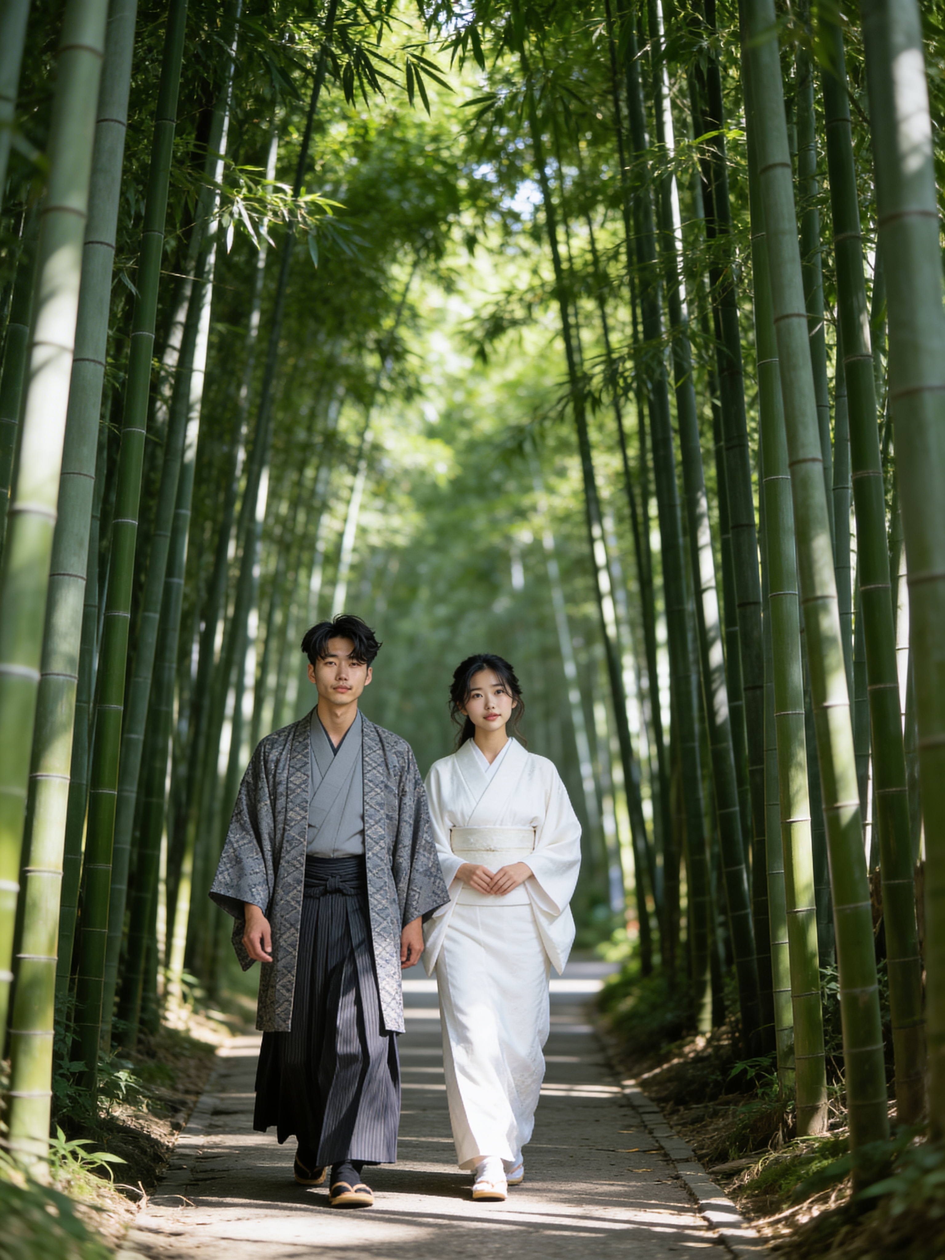 竹林和装 - 和風婚礼