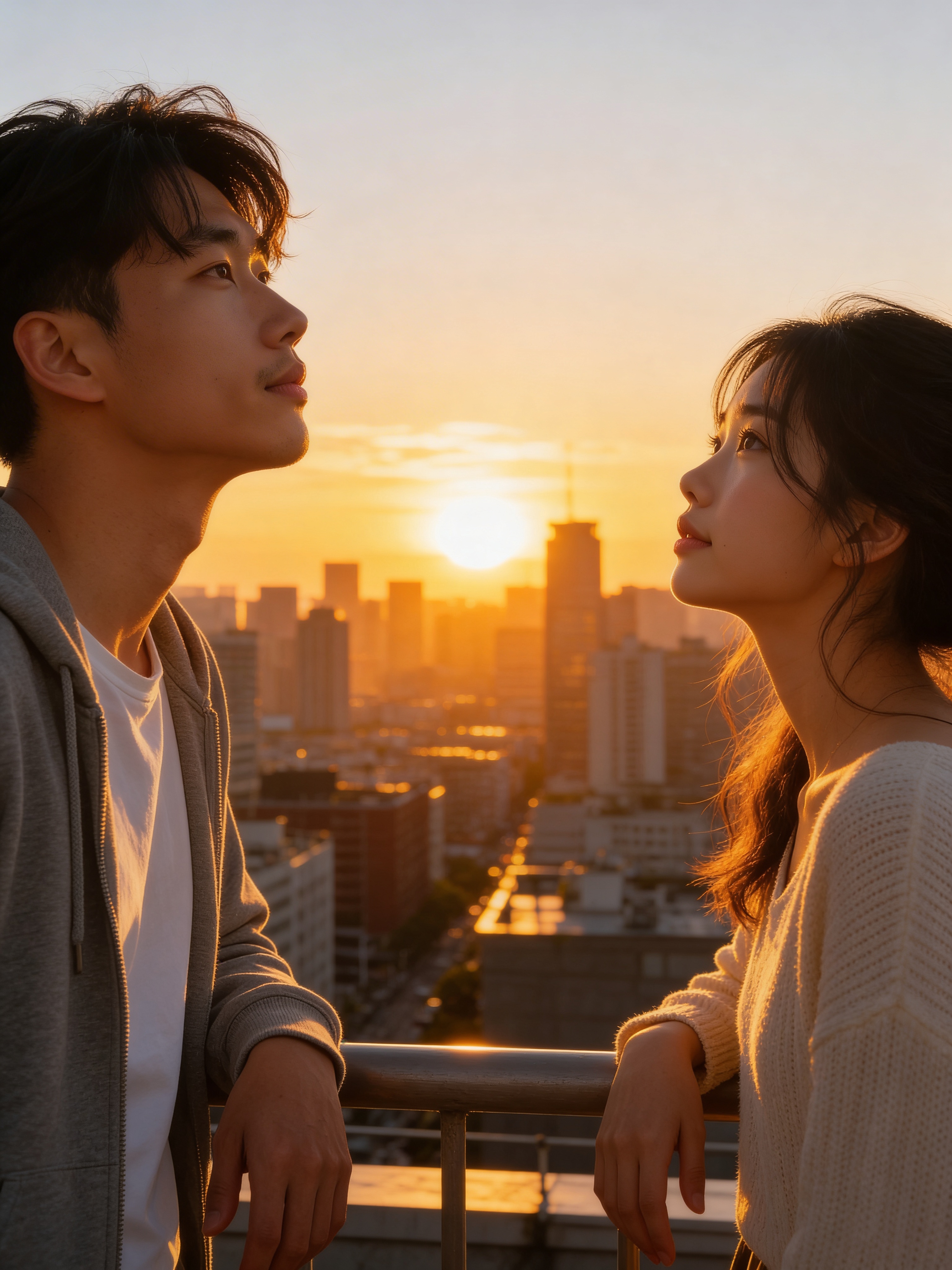 Sunset Rooftop - Couple Daily Life