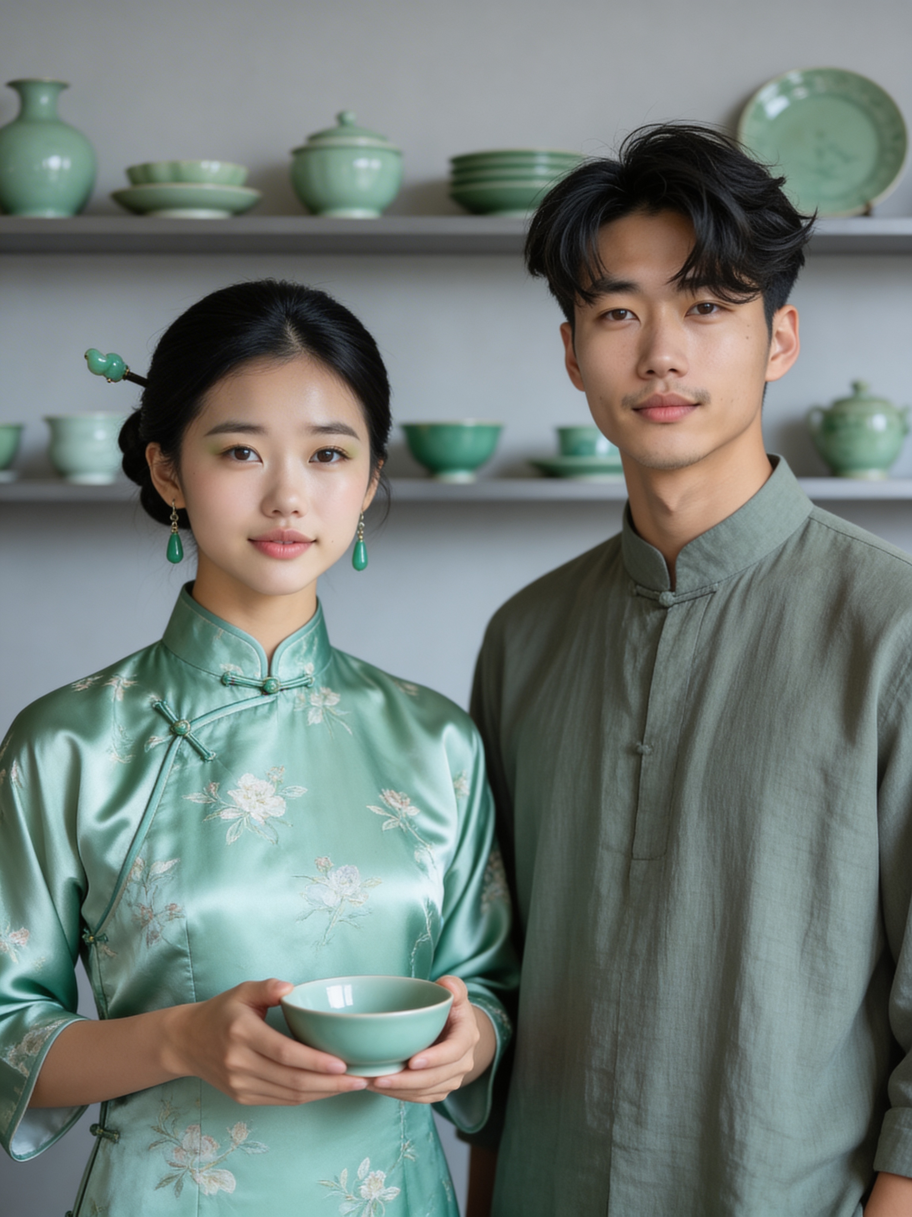 Celadon Charm - New Chinese Style