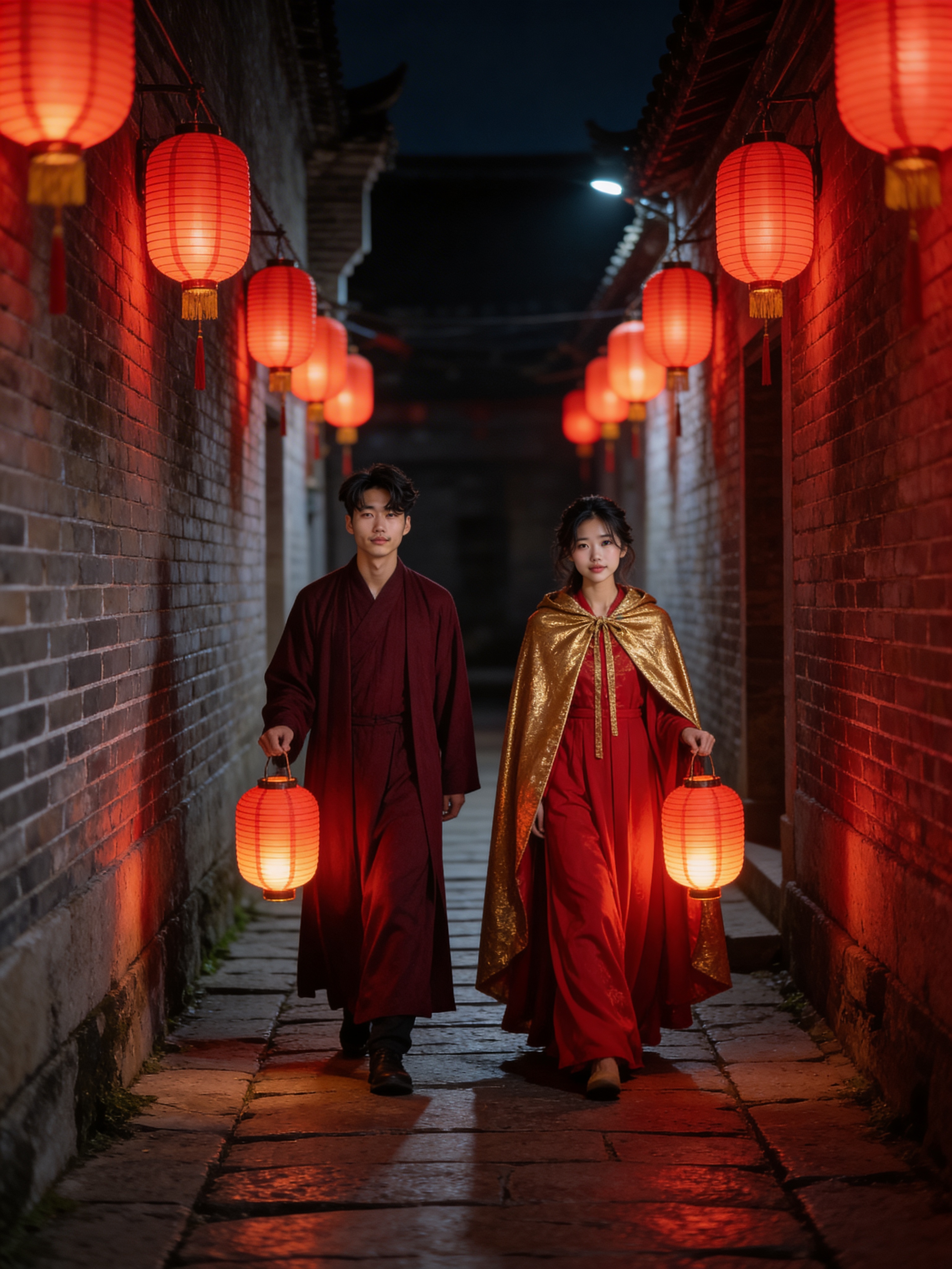 Lantern Night Walk - Chinese Traditional Wedding