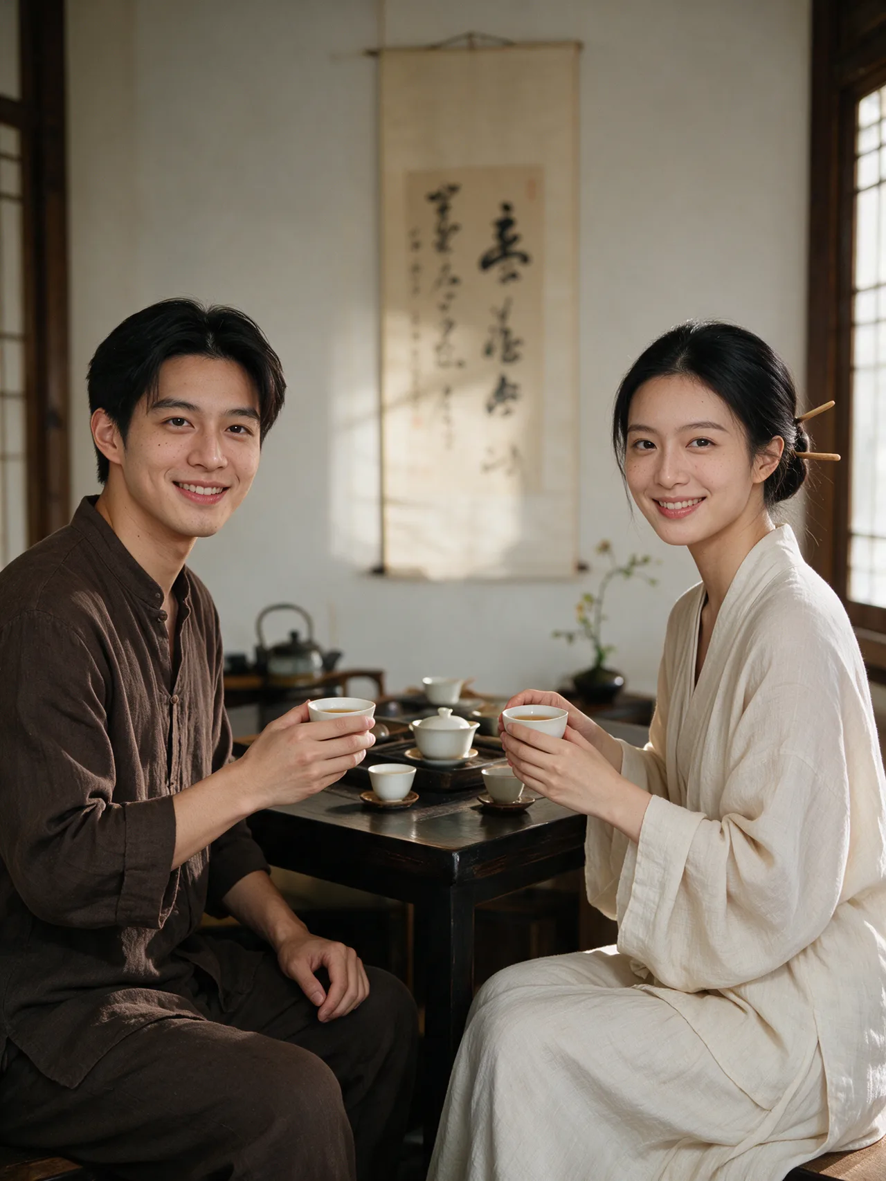 茶室對飲