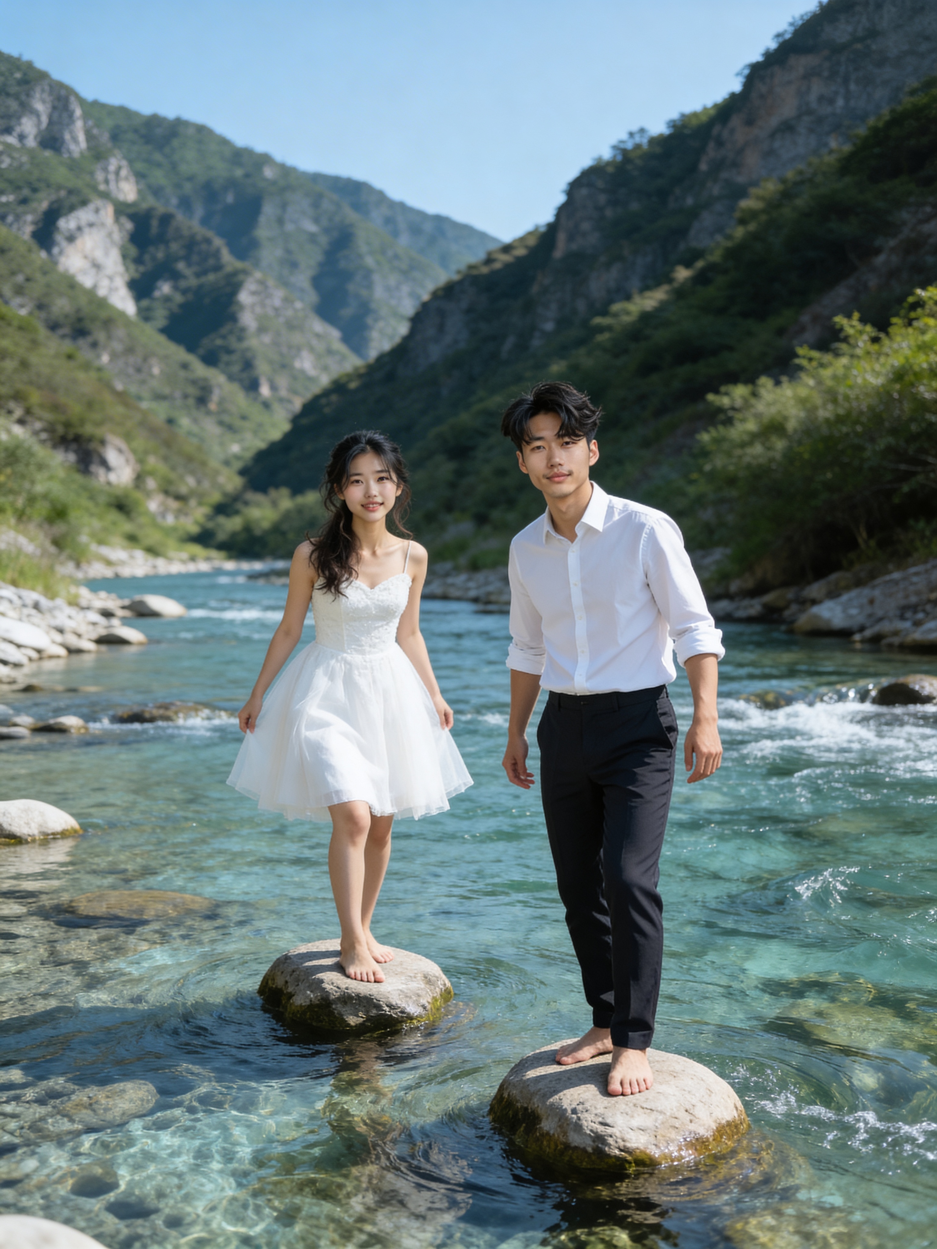 Stepping Stones - Outdoor Wedding Photos