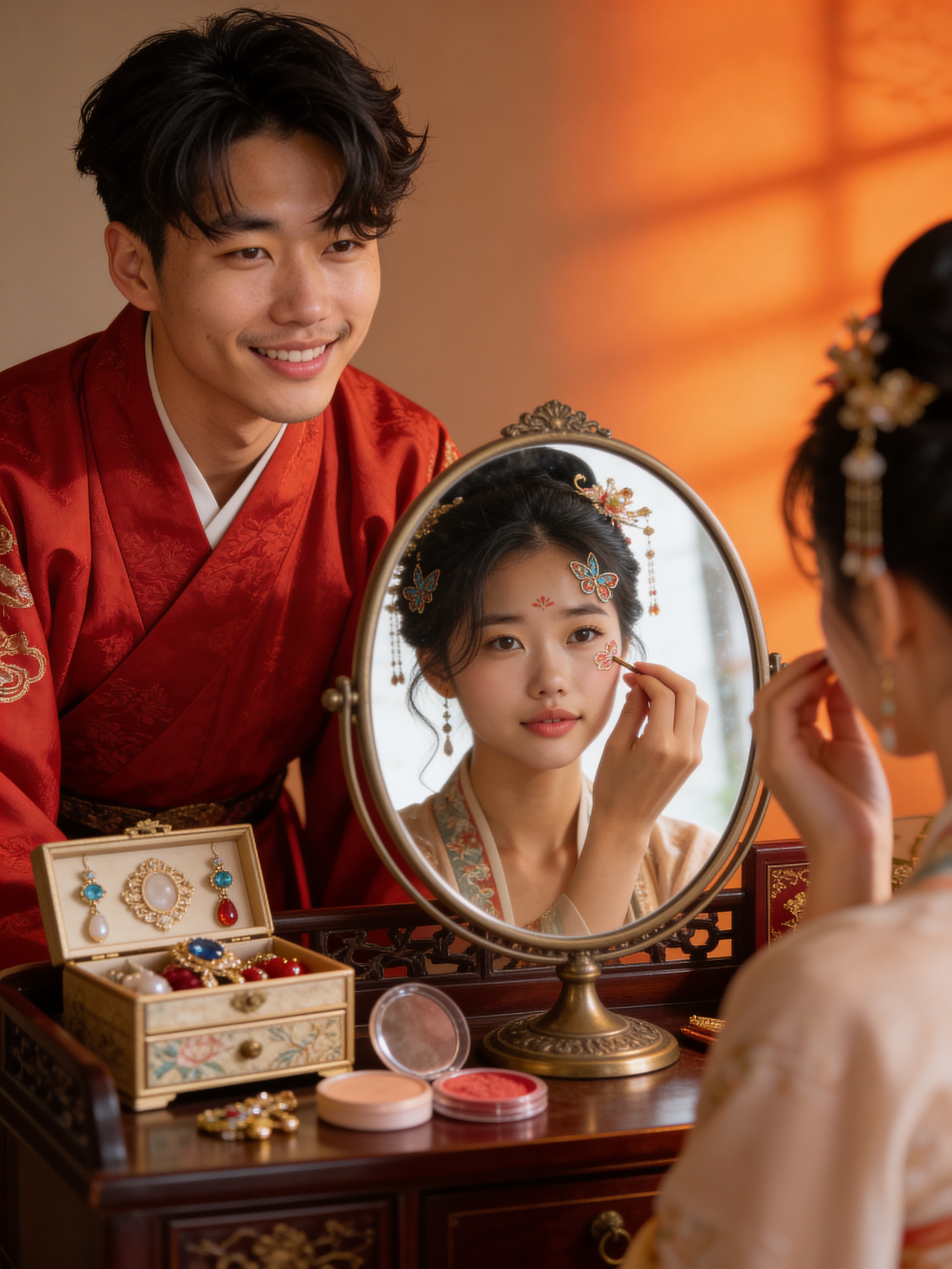 Adorning the Mirror - Chinese Traditional Wedding