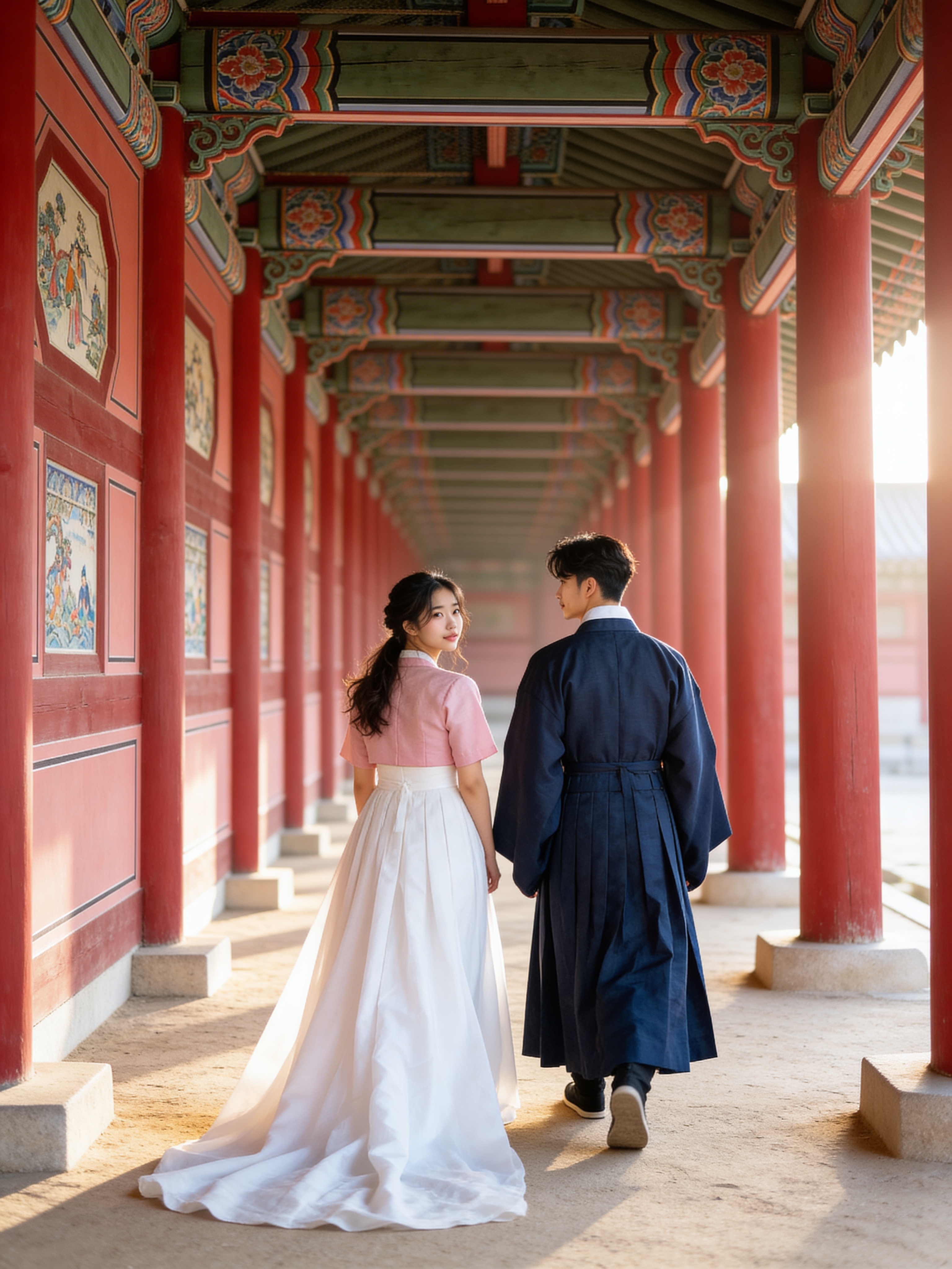 한복 뒷모습 - 한복 웨딩