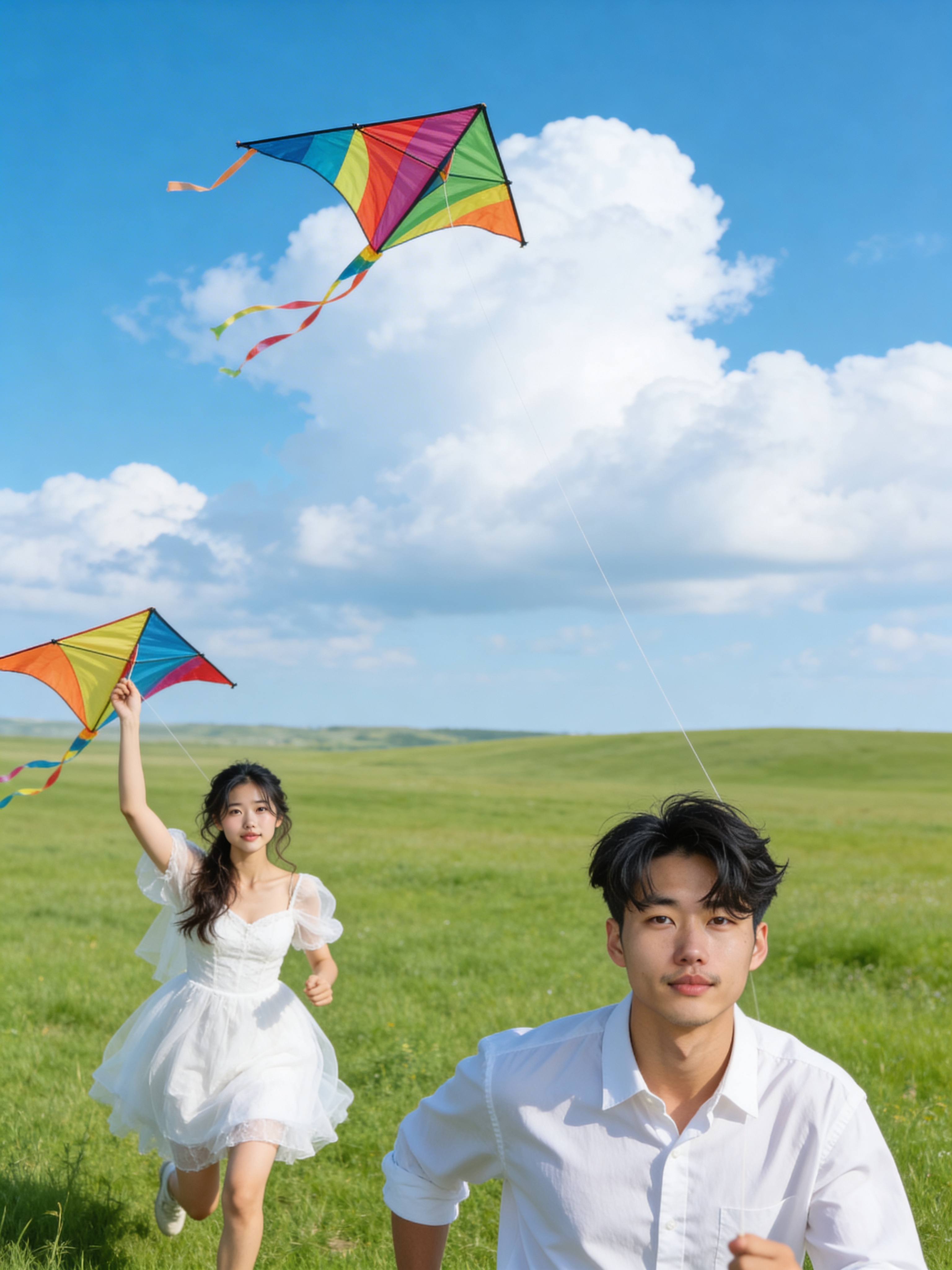 Prairie Kite Flying - Outdoor Wedding Photos