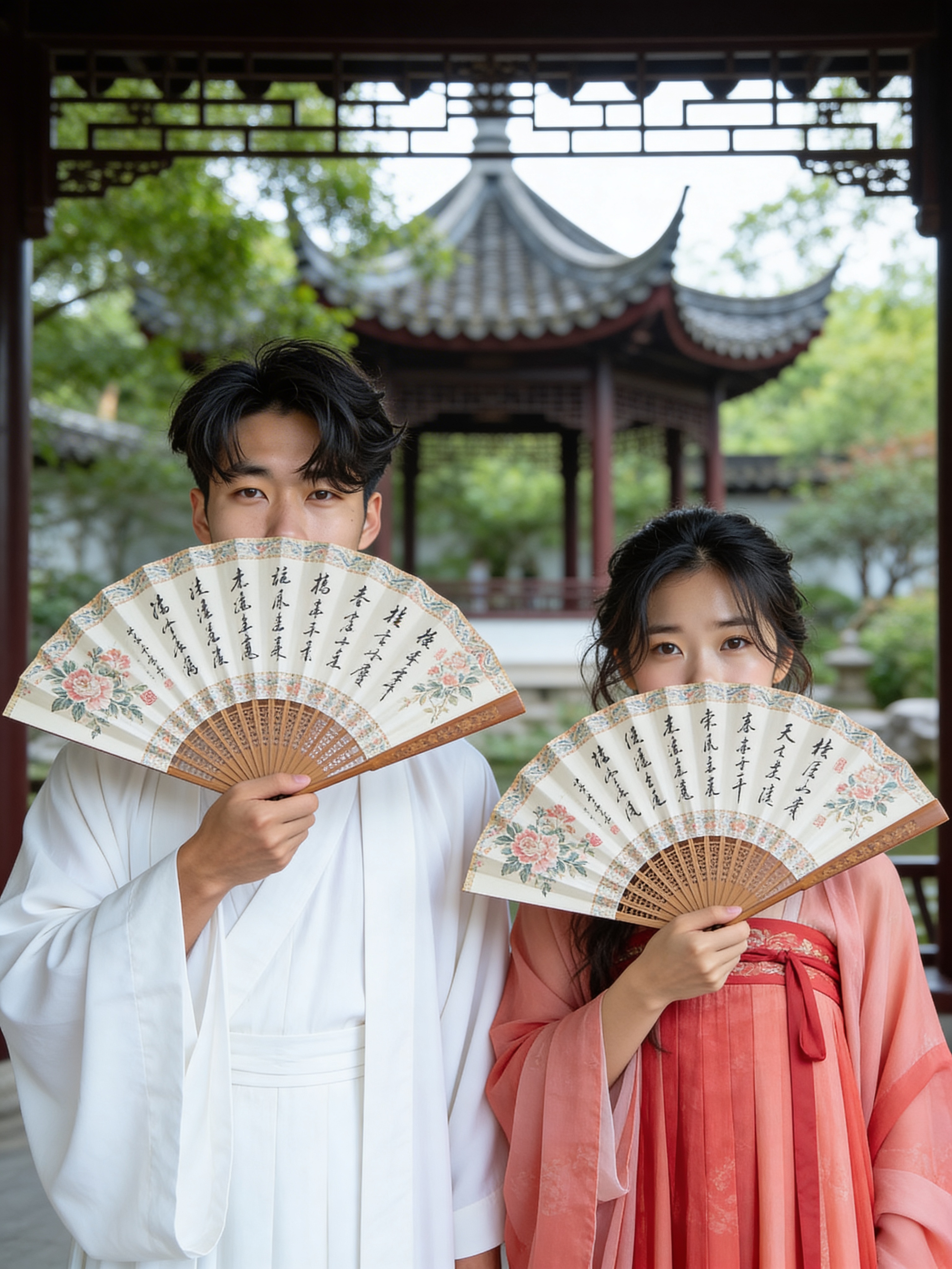 Poetry on Fans - Chinese Traditional Wedding