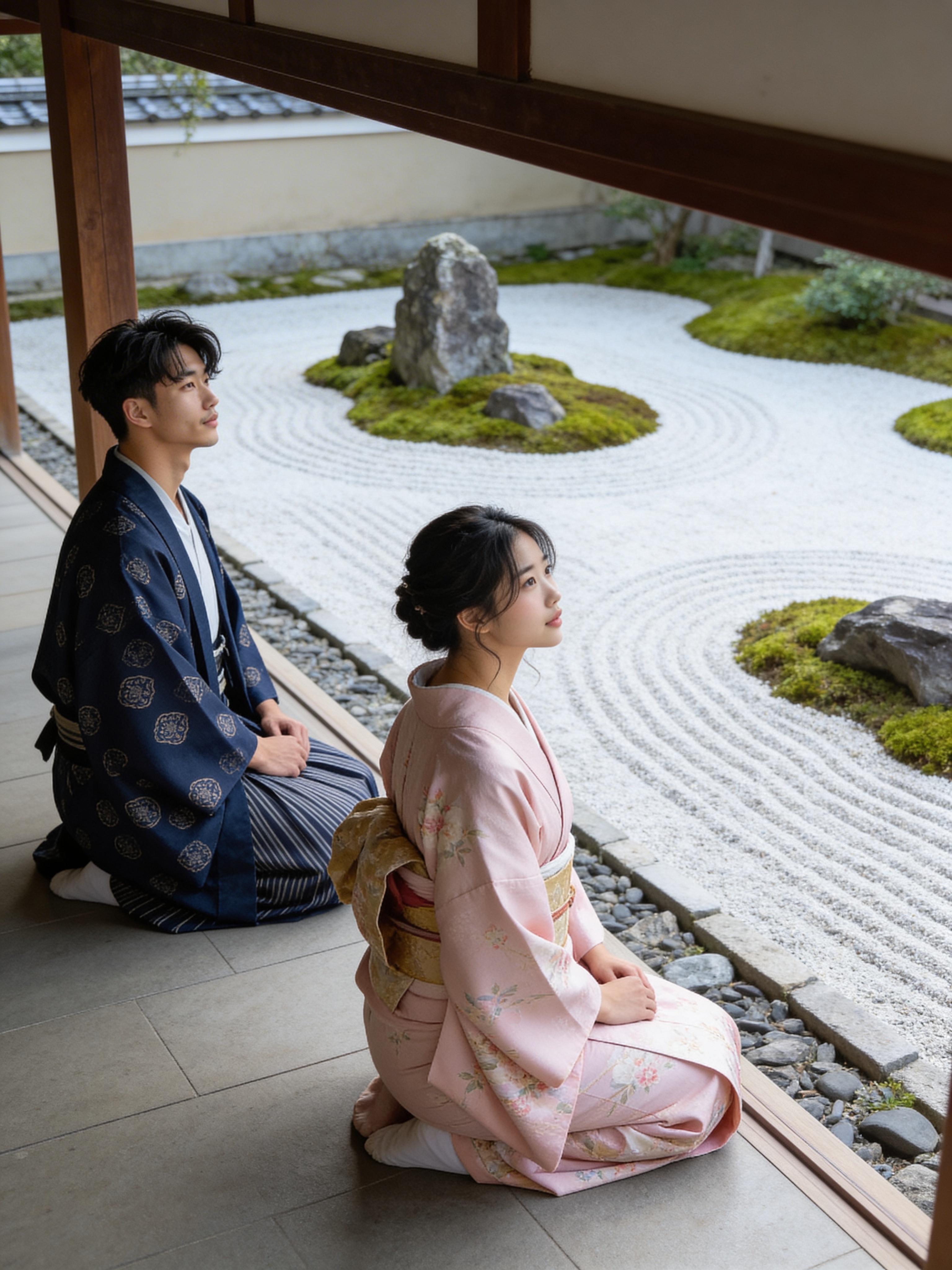 枯山水庭園 - 和風婚礼