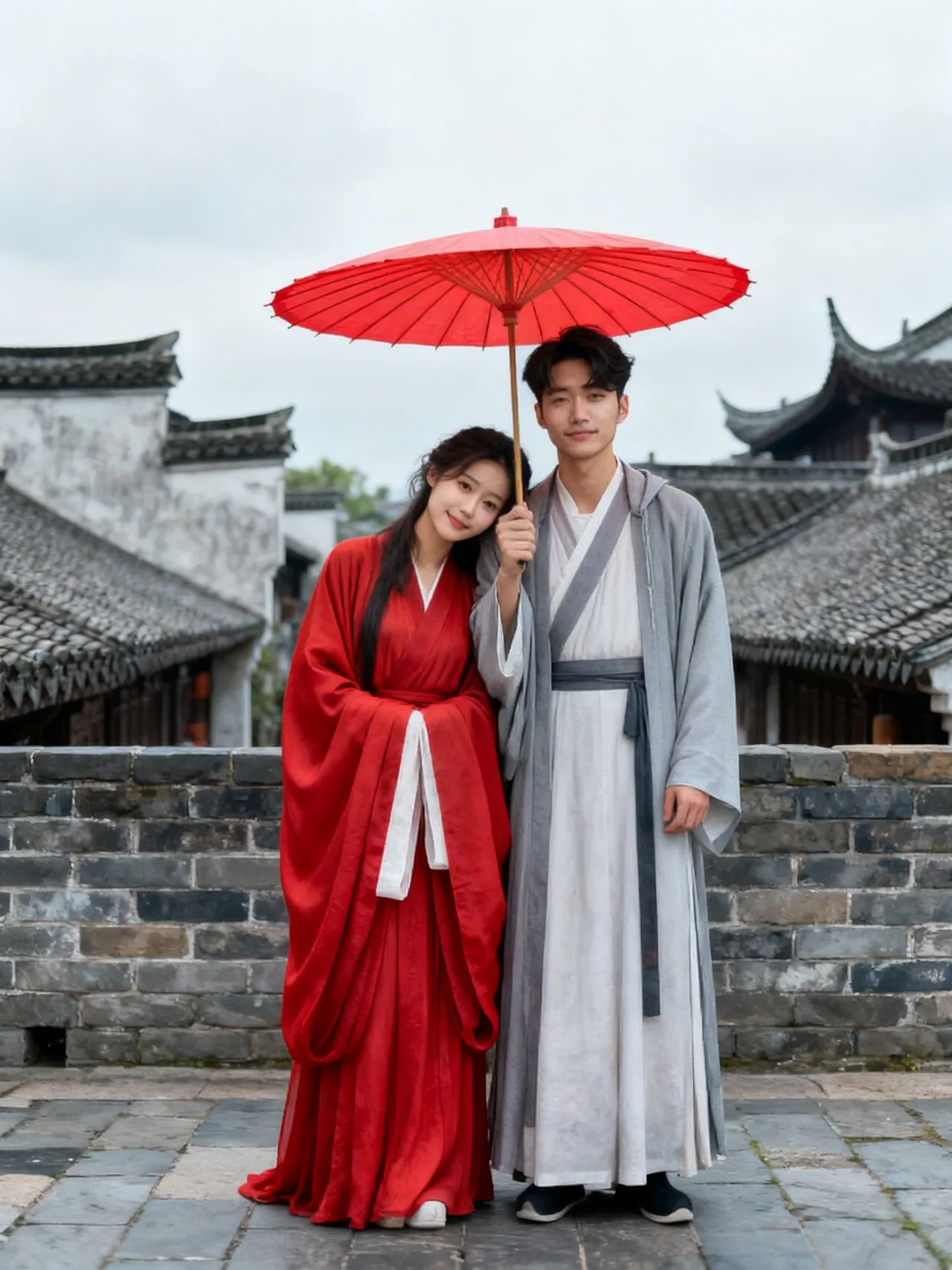 Hanfu with Parasol