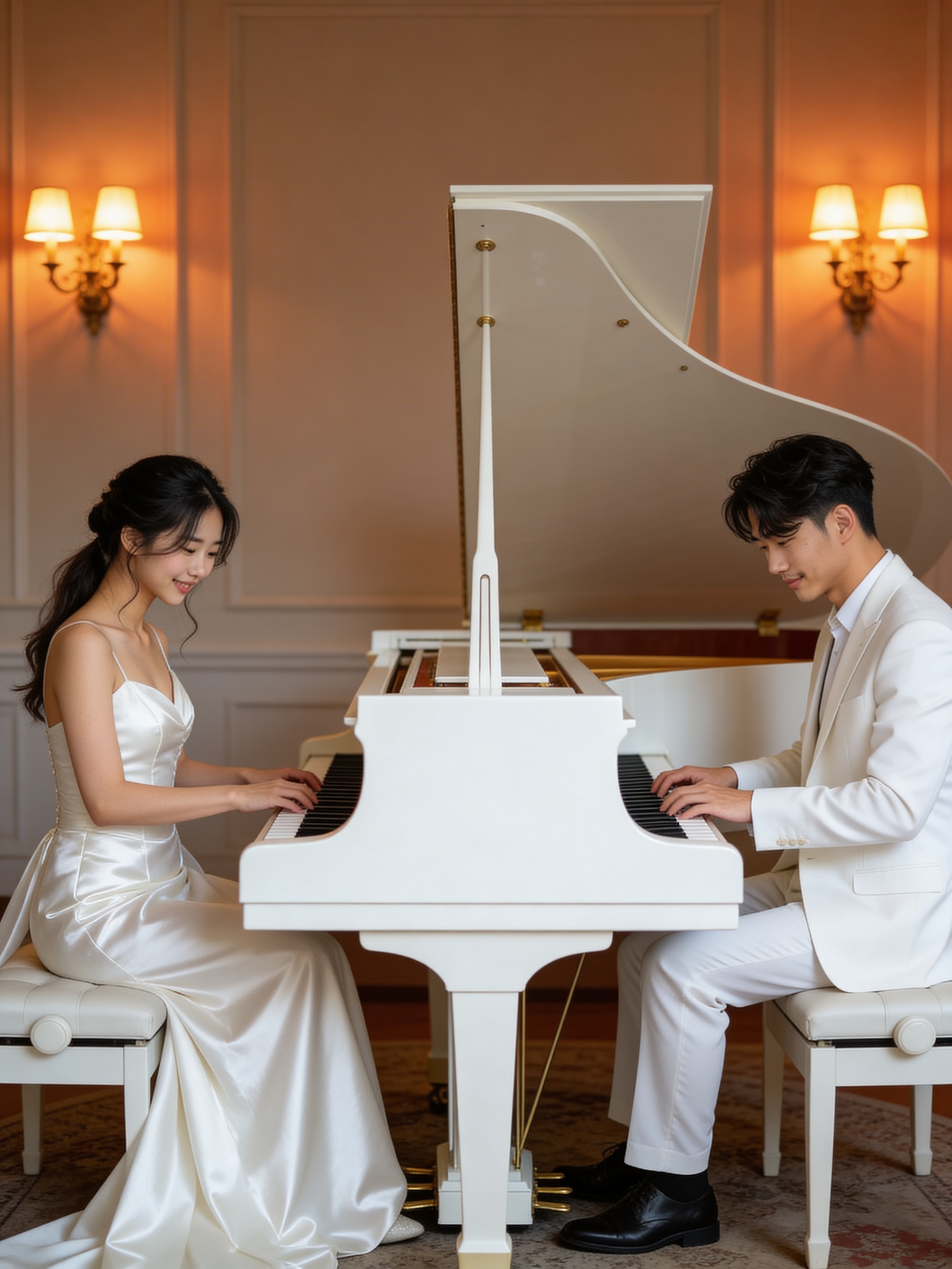Piano Four Hands - Indoor Wedding Photos