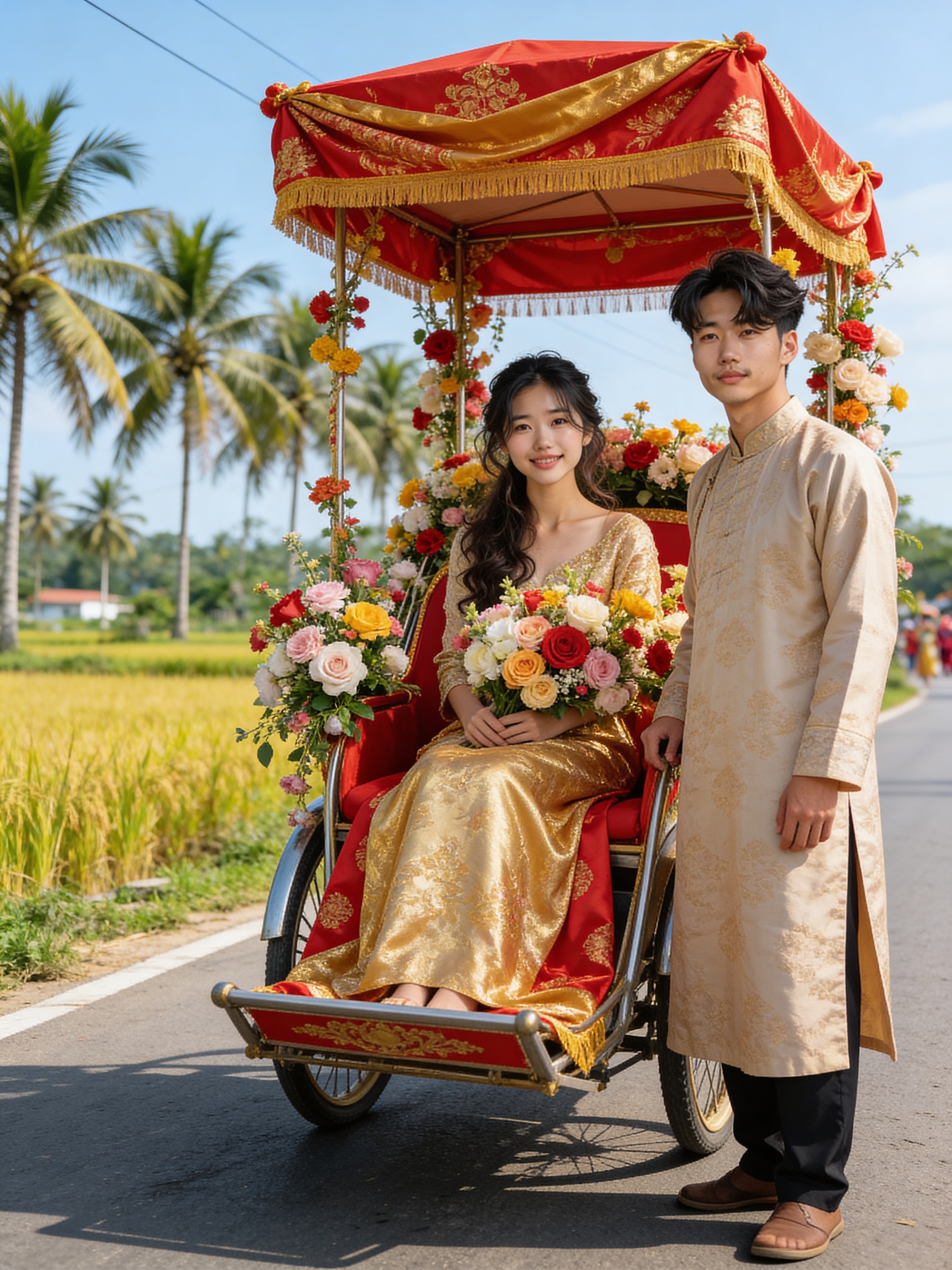 Kiệu hoa rước dâu - Đám cưới truyền thống