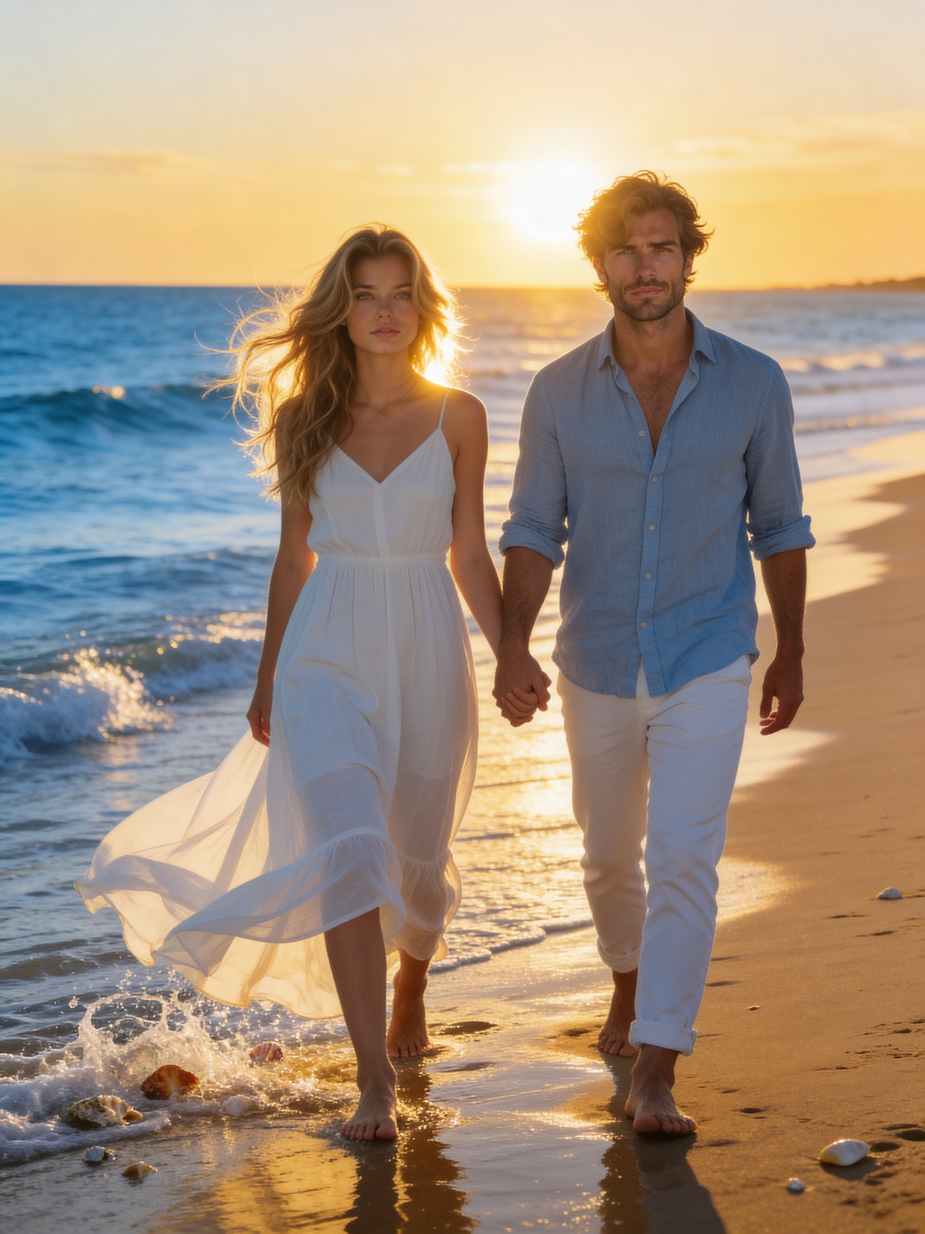 Beach Walk - Couple Portraits