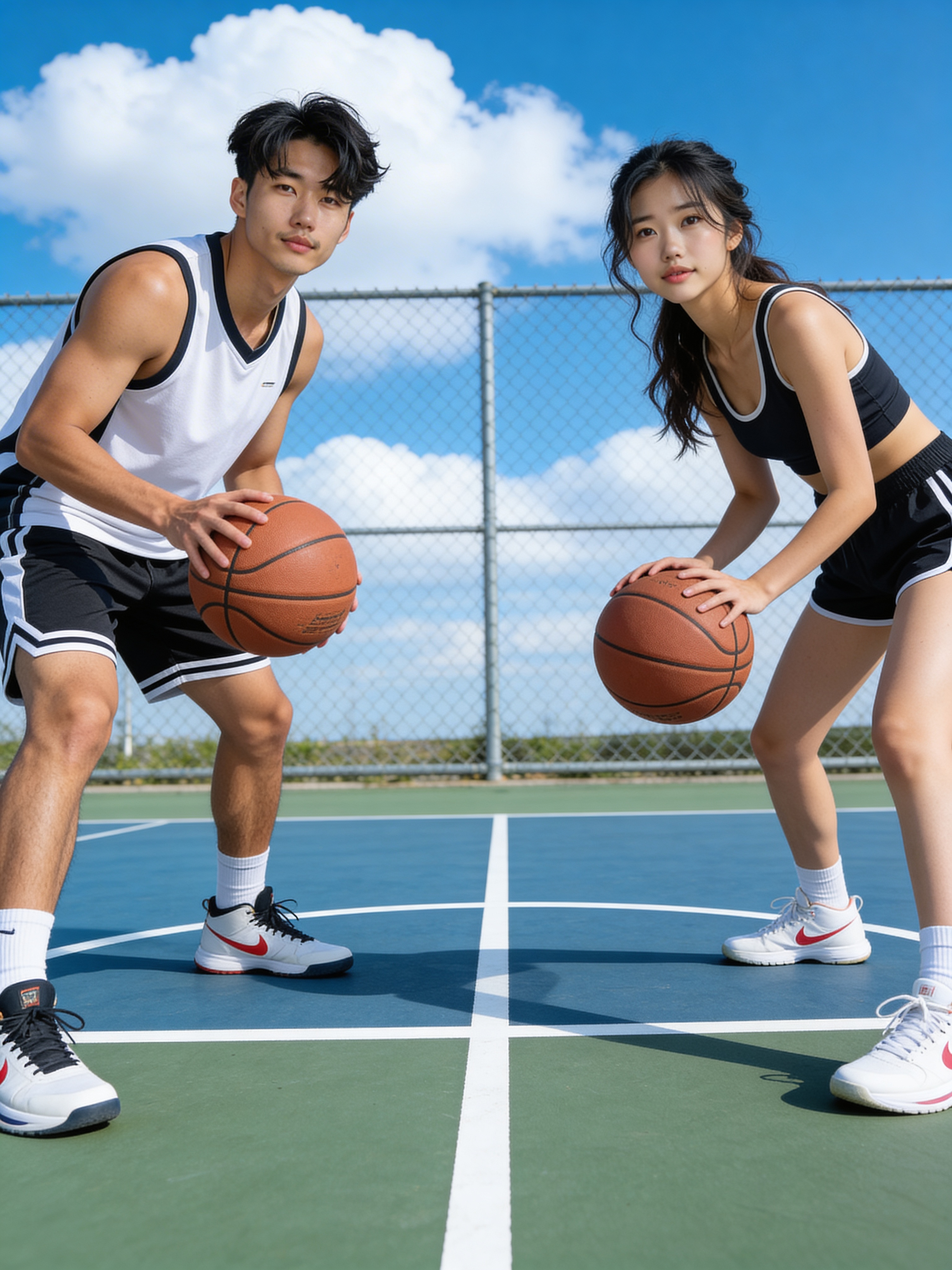 Basketball Court - Couple Daily Life