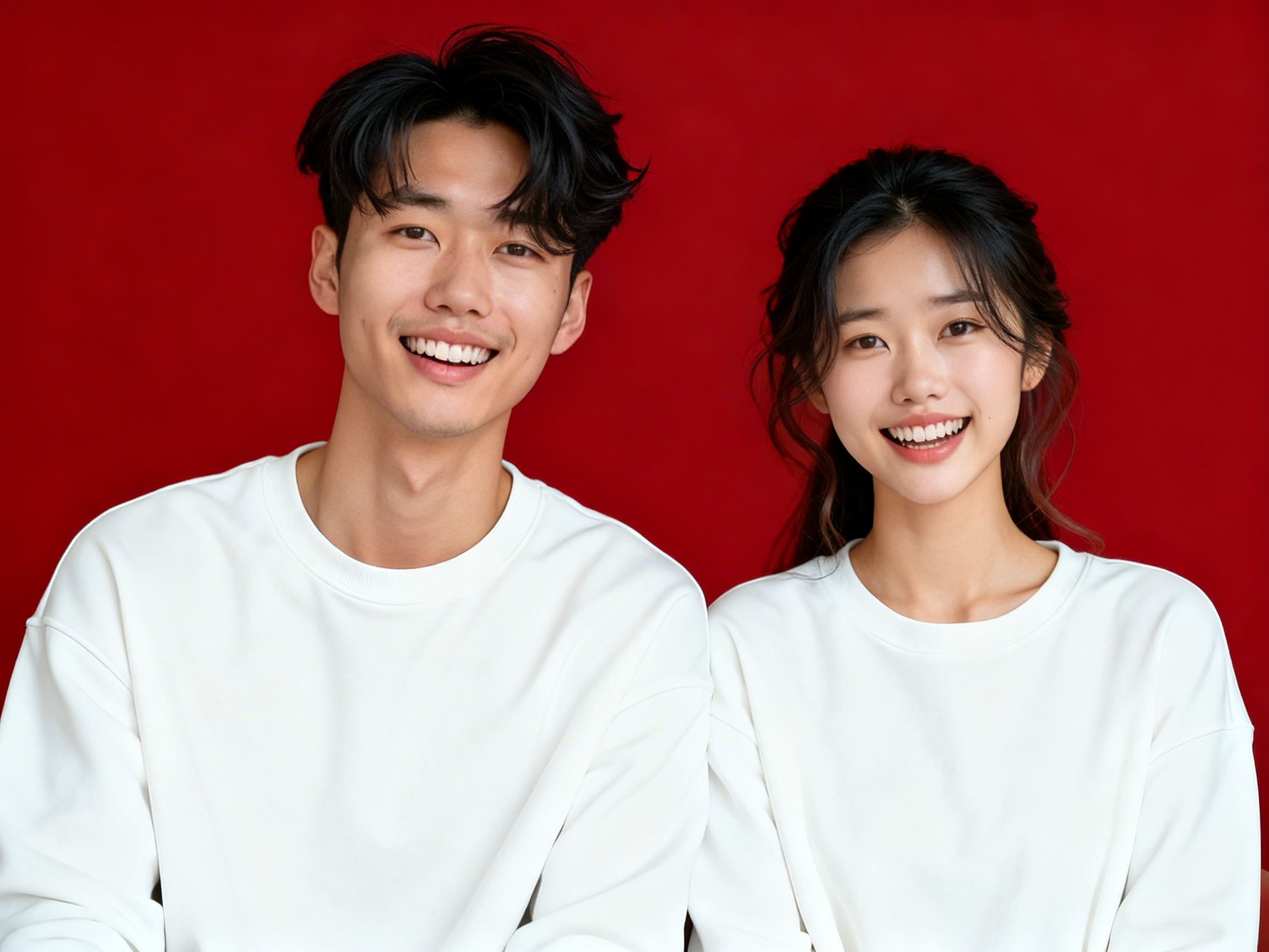 Red Bg - Couple Hoodie - Marriage Registration Photo