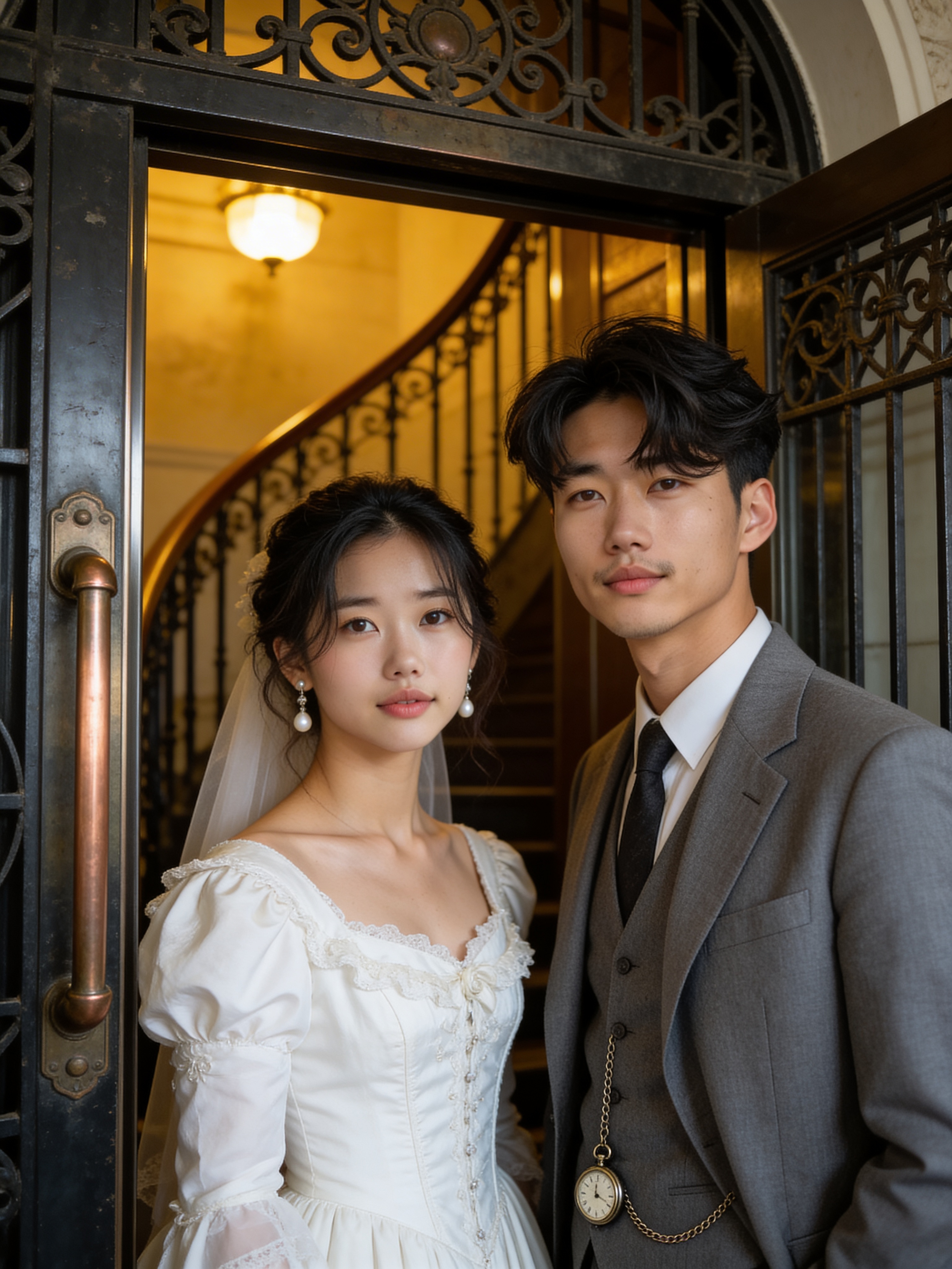 Vintage Elevator - Indoor Wedding Photos
