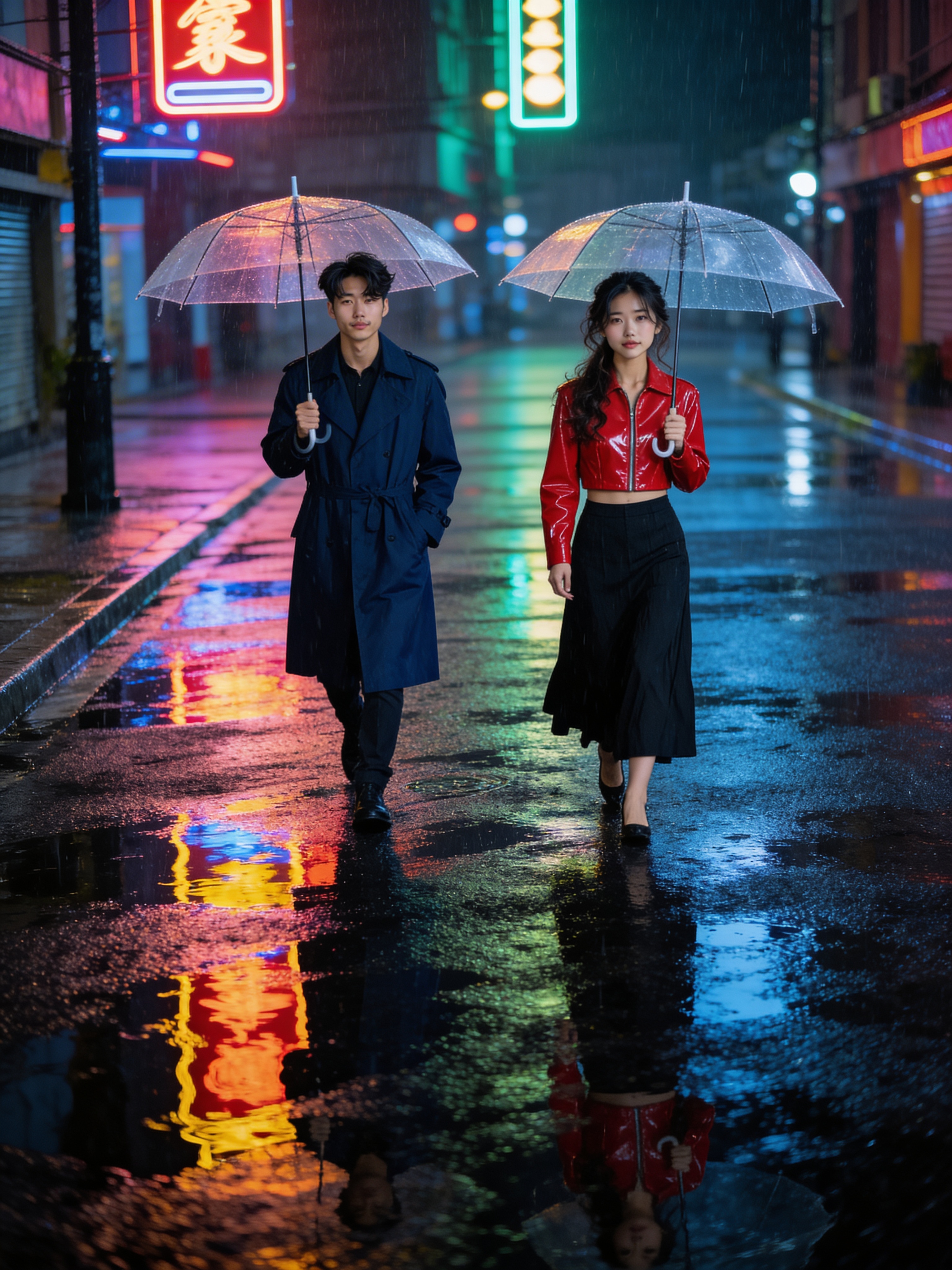 Neon Rain Night - Fashion Magazine