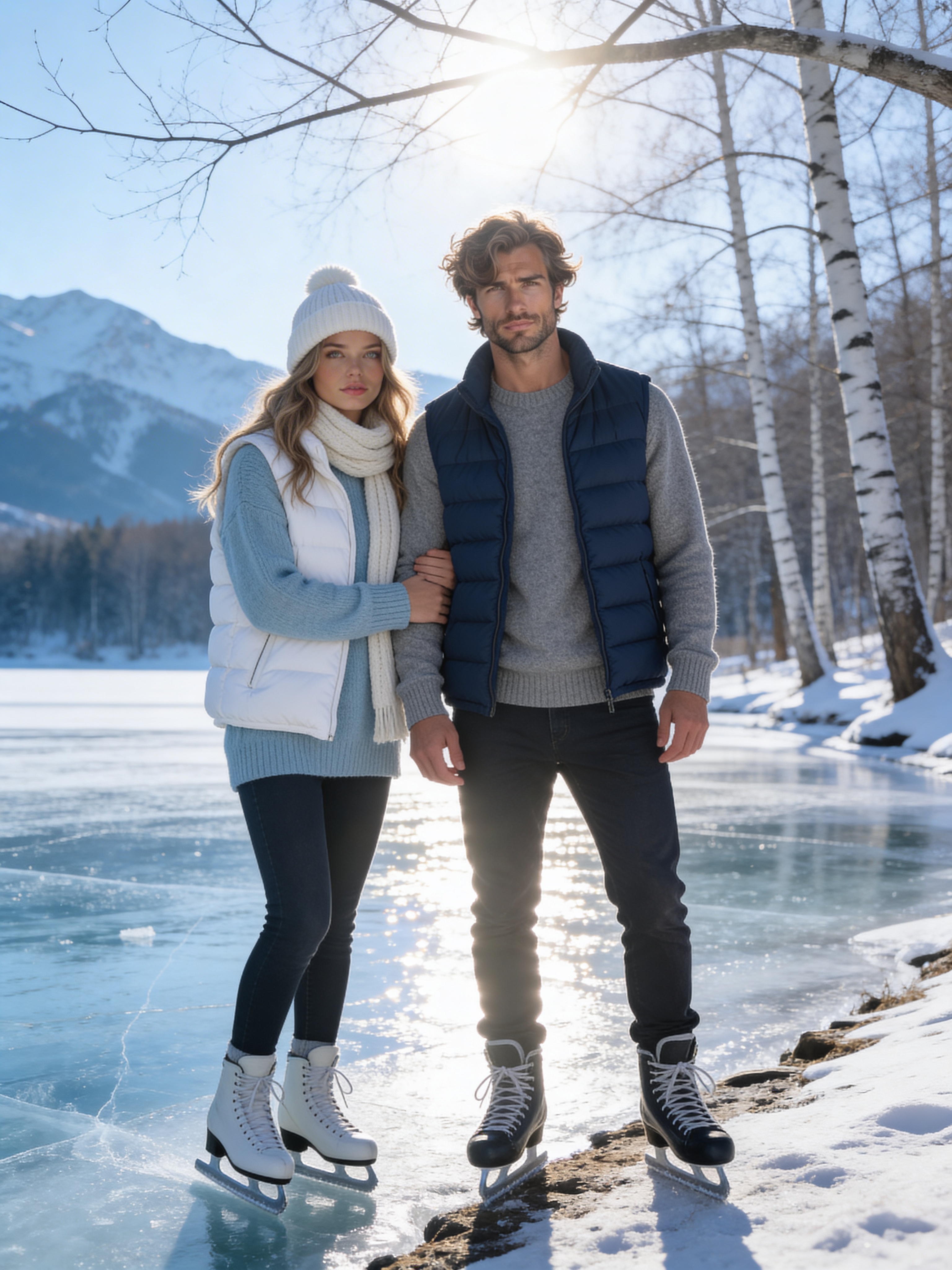 Winter Ice Skating - Holiday Card
